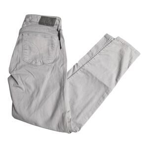 NEW Calvin Klein JEANS Women SZ 4 Light Gray Khaki Skinny Ankle Cotton Pant NWOT